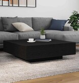 VidaXL Salontafel Zwart eiken 100 x 100 x 31 cm Bewerkt hout
