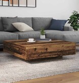 VidaXL Salontafel Oud hout 100 x 100 x 31 cm Bewerkt hout
