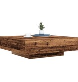 VidaXL Salontafel Oud hout 100 x 100 x 31 cm Bewerkt hout
