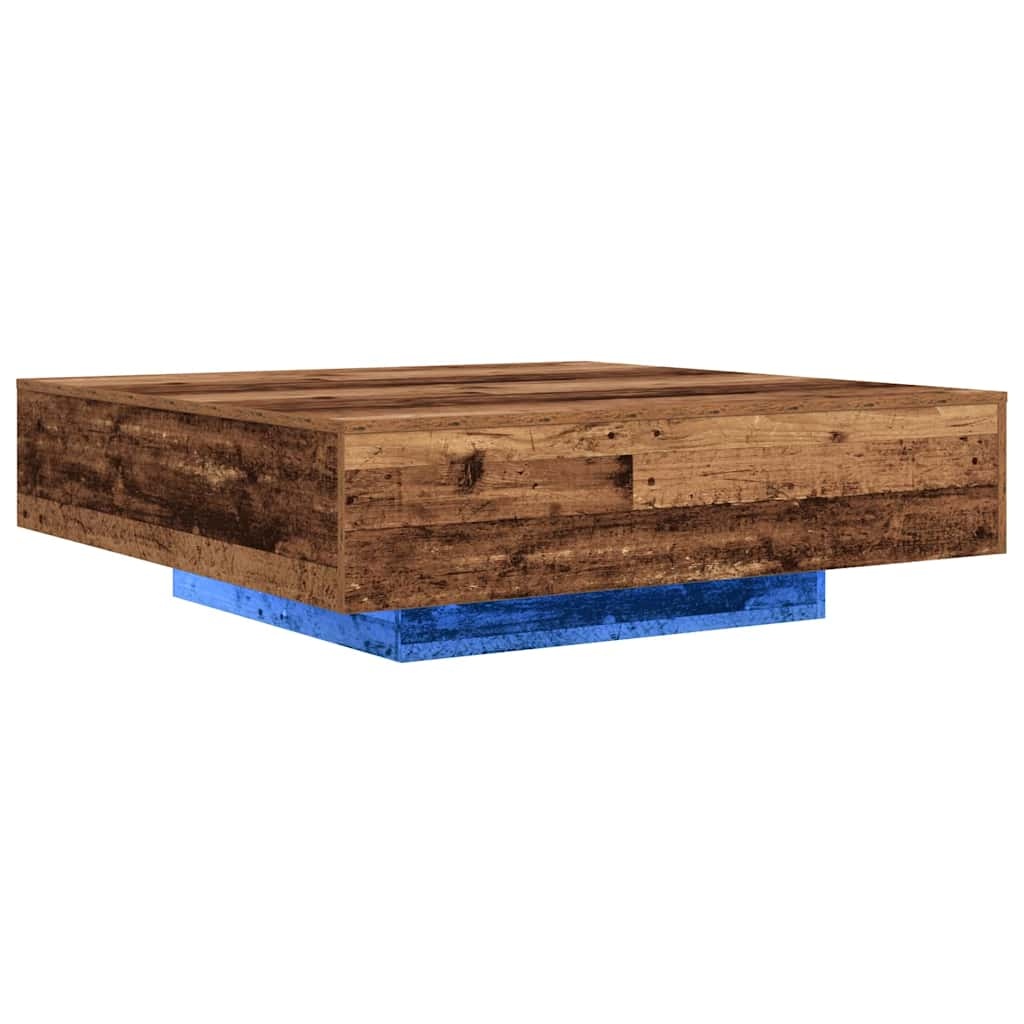 VidaXL Salontafel Oud hout 100 x 100 x 31 cm Bewerkt hout