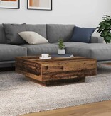 VidaXL Salontafel Oud hout Blauw 80 x 80 x 31 cm Bewerkt hout