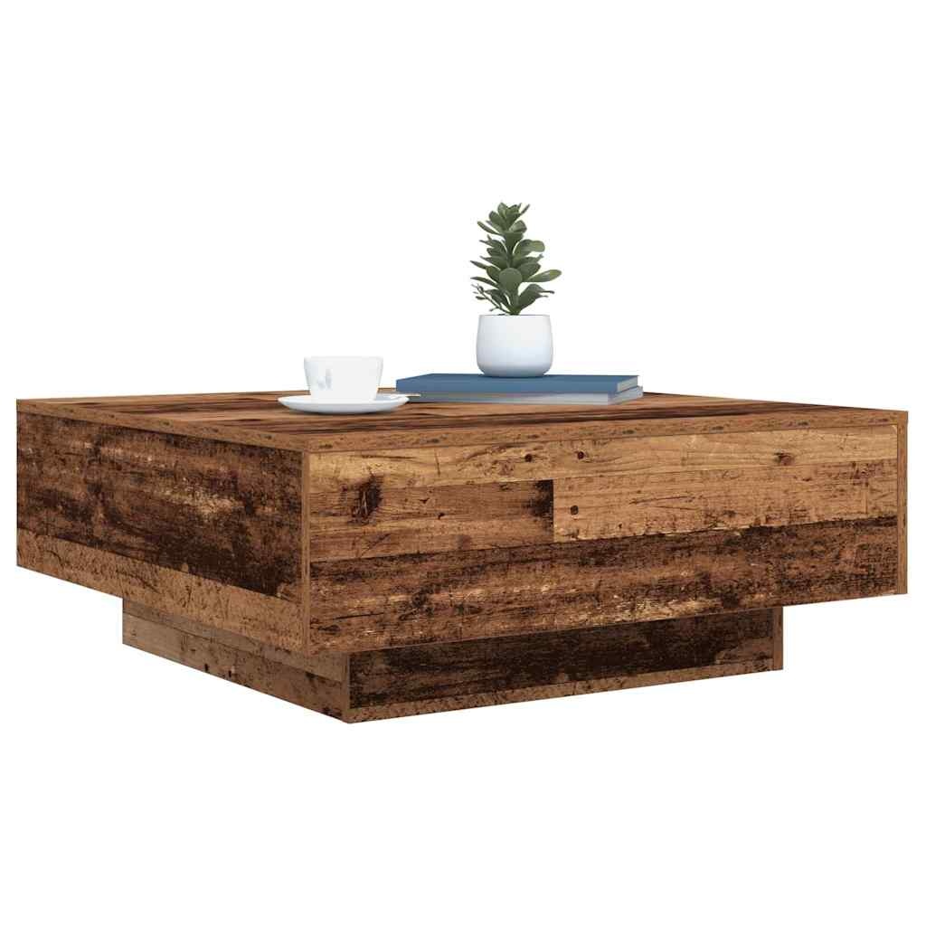 VidaXL Salontafel Oud hout Blauw 80 x 80 x 31 cm Bewerkt hout