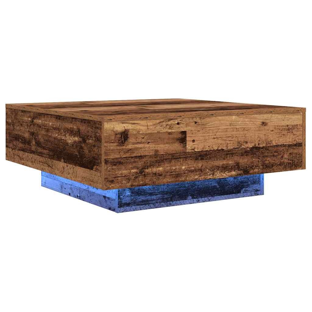 VidaXL Salontafel Oud hout Blauw 80 x 80 x 31 cm Bewerkt hout