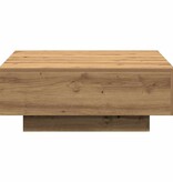 VidaXL Salontafel artisanaal eikenkleurig 80 x 80 x 31 cm Bewerkt hout