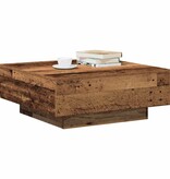 VidaXL Salontafel Oud hout 80 x 80 x 31 cm Bewerkt hout