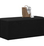 VidaXL Opslagbank met kussen Zwart eiken 102 x 42 x 45 cm Bewerkt hout
