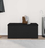 VidaXL Opslagbank met kussen Zwart eiken 102 x 42 x 45 cm Bewerkt hout