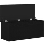 VidaXL Opslagbank met kussen Zwart eiken 102 x 42 x 45 cm Bewerkt hout
