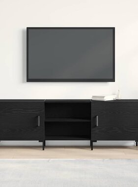 VidaXL TV-kast Zwart eiken 150 x 30 x 50 cm Bewerkt hout