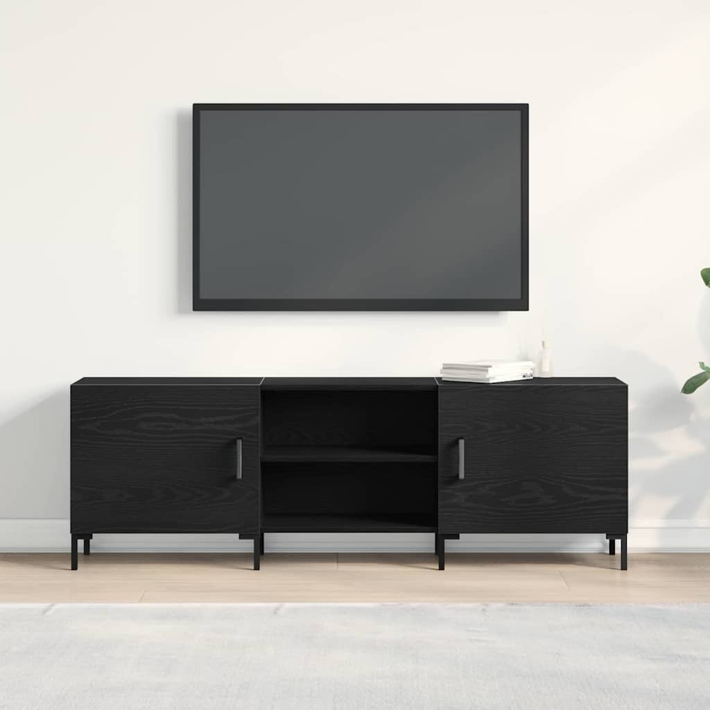 VidaXL TV-kast Zwart eiken 150 x 30 x 50 cm Bewerkt hout