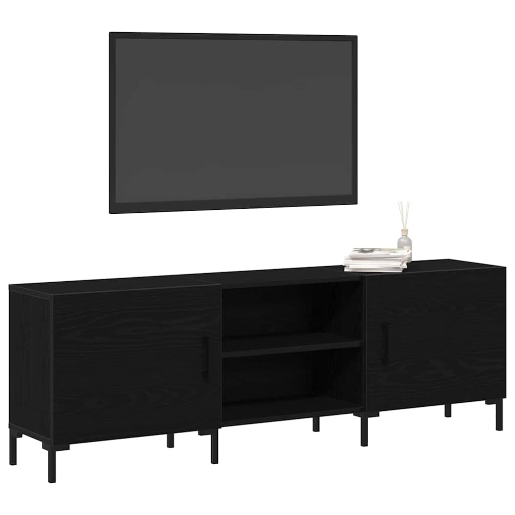 VidaXL TV-kast Zwart eiken 150 x 30 x 50 cm Bewerkt hout