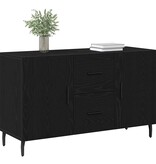 VidaXL Dressoir met lade Zwart eiken 100 x 36 x 60 cm Bewerkt hout