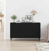 VidaXL Dressoir met lade Zwart eiken 100 x 36 x 60 cm Bewerkt hout
