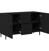 VidaXL Dressoir met lade Zwart eiken 100 x 36 x 60 cm Bewerkt hout