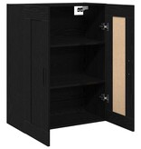 VidaXL Wandkast Zwart eiken 69.5 x 34 x 90 cm Bewerkt hout