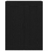 VidaXL Wandkast Zwart eiken 69.5 x 34 x 90 cm Bewerkt hout