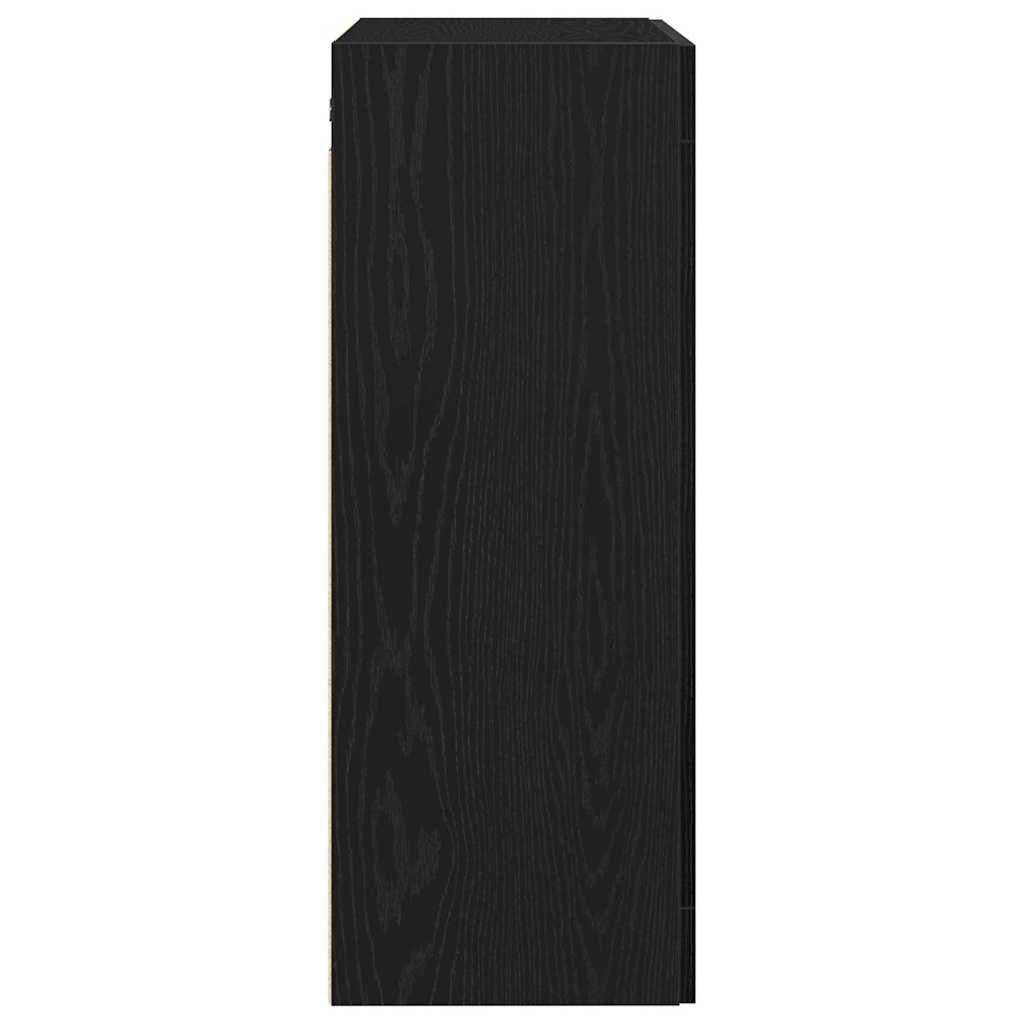 VidaXL Wandkast Zwart eiken 69.5 x 34 x 90 cm Bewerkt hout