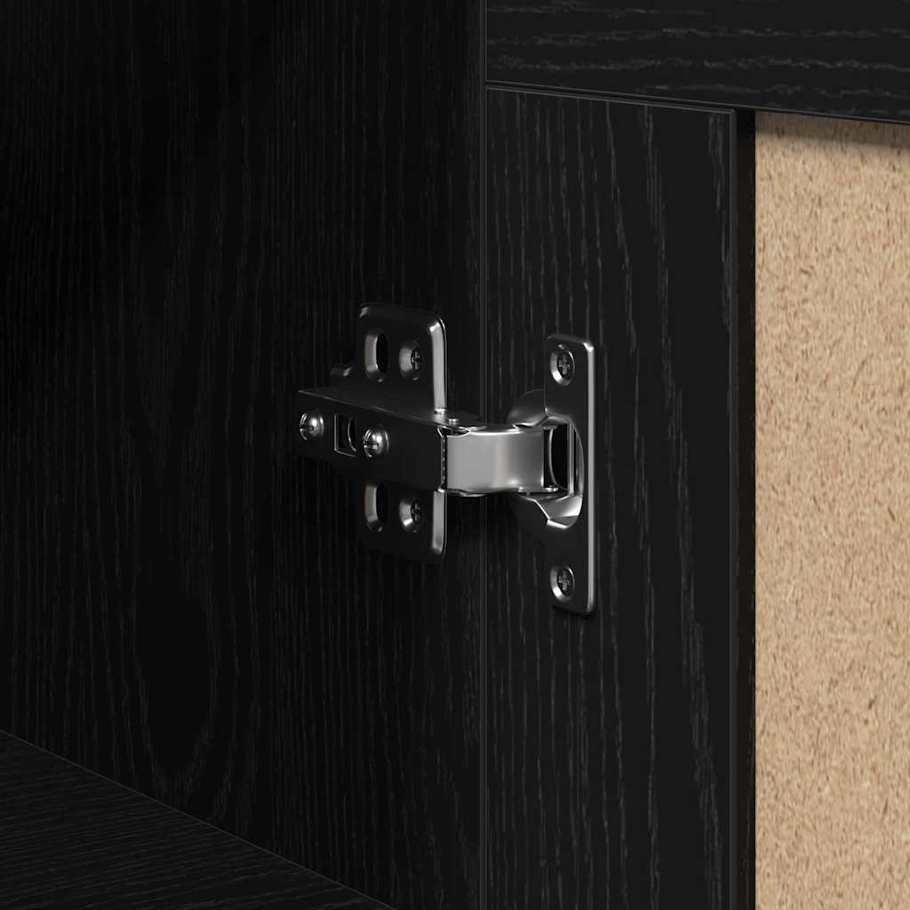 VidaXL Wandkast Zwart eiken 69.5 x 34 x 90 cm Bewerkt hout