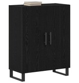 VidaXL Sidetable Zwart eiken 69.5 x 34 x 90 cm Bewerkt hout