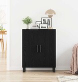 VidaXL Sidetable Zwart eiken 69.5 x 34 x 90 cm Bewerkt hout