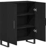 VidaXL Sidetable Zwart eiken 69.5 x 34 x 90 cm Bewerkt hout