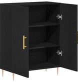 VidaXL Bureau Zwart eiken 69.5 x 34 x 90 cm Bewerkt hout