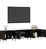 VidaXL Tv-kast Zwart eiken 180 x 31,5 x 40 cm Bewerkt hout
