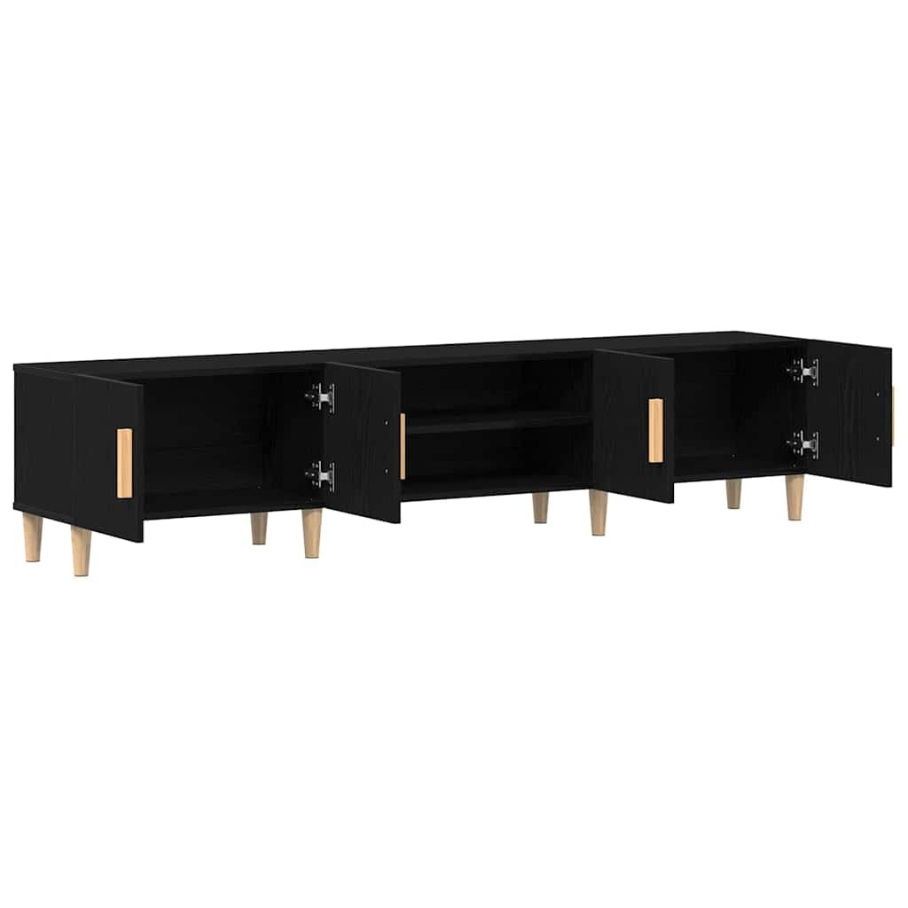 VidaXL Tv-kast Zwart eiken 180 x 31,5 x 40 cm Bewerkt hout