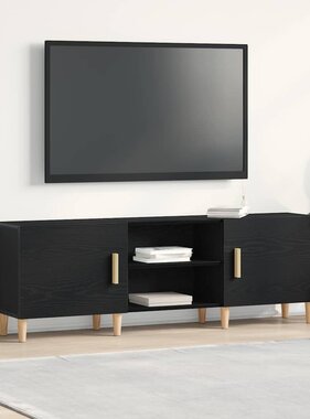 VidaXL Tv-kast Zwart eiken 150 x 30 x 50 cm Bewerkt hout