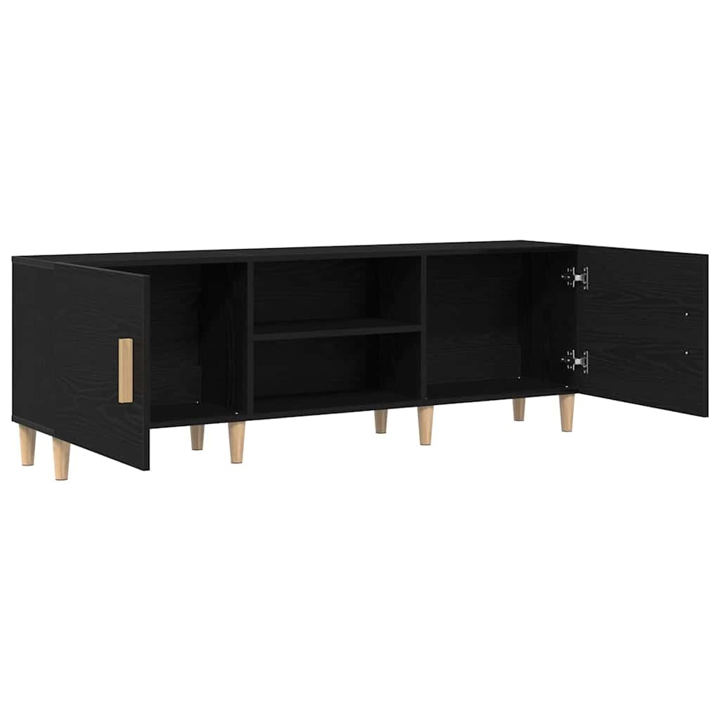 VidaXL Tv-kast Zwart eiken 150 x 30 x 50 cm Bewerkt hout