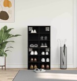 VidaXL Schoenenkast 2 pcs Zwart eiken 52 x 30 x 50.5 cm Bewerkt hout