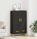 VidaXL Highboard met lade Zwart 70 x 31 x 115 cm Bewerkt hout
