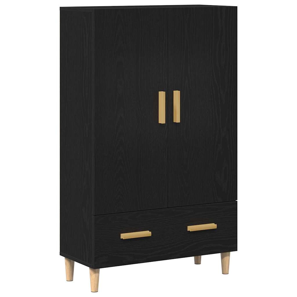 VidaXL Highboard met lade Zwart 70 x 31 x 115 cm Bewerkt hout