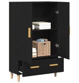 VidaXL Highboard met lade Zwart 70 x 31 x 115 cm Bewerkt hout