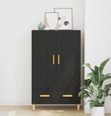 VidaXL Highboard met lade Zwart 70 x 31 x 115 cm Bewerkt hout
