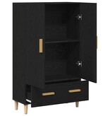 VidaXL Highboard met lade Zwart 70 x 31 x 115 cm Bewerkt hout