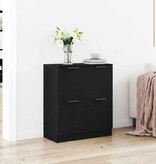 VidaXL Dressoir Zwart 60 x 30 x 70 cm Bewerkt hout