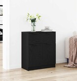 VidaXL Dressoir met lade Zwart 60 x 30 x 70 cm Bewerkt hout