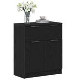 VidaXL Dressoir met lade Zwart 60 x 30 x 70 cm Bewerkt hout