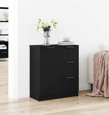 VidaXL Dressoir met lade Zwart 60 x 30 x 70 cm Bewerkt hout