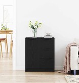 VidaXL Dressoir met lade Zwart 60 x 30 x 70 cm Bewerkt hout