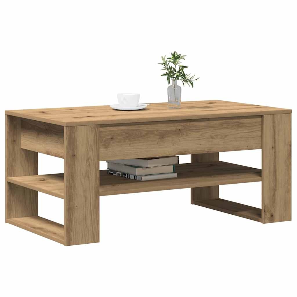 VidaXL Salontafel artisanaal eikenkleurig 102 x 55 x 45 cm