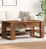 VidaXL Salontafel Oud hout 102 x 55 x 45 cm Bewerkt hout