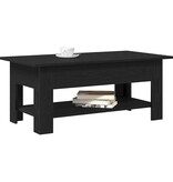 VidaXL Salontafel Zwart eiken 102 x 55 x 42 cm Bewerkt hout