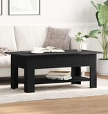 VidaXL Salontafel Zwart eiken 102 x 55 x 42 cm Bewerkt hout