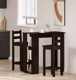 VidaXL Bartafel met plank Zwart eiken 102 x 50 x 103.5 cm Bewerkt hout