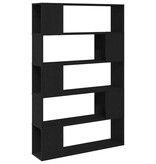 VidaXL Vermaakcentrum Zwart 100 x 24 x 155 cm Bewerkt hout