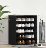 VidaXL Schoenenkast met plank Zwart eiken 60 x 35 x 70 cm Bewerkt hout