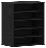 VidaXL Schoenenkast met plank Zwart eiken 60 x 35 x 70 cm Bewerkt hout