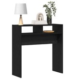 VidaXL Wandtafel Zwart eiken 78 x 30 x 80 cm Bewerkt hout